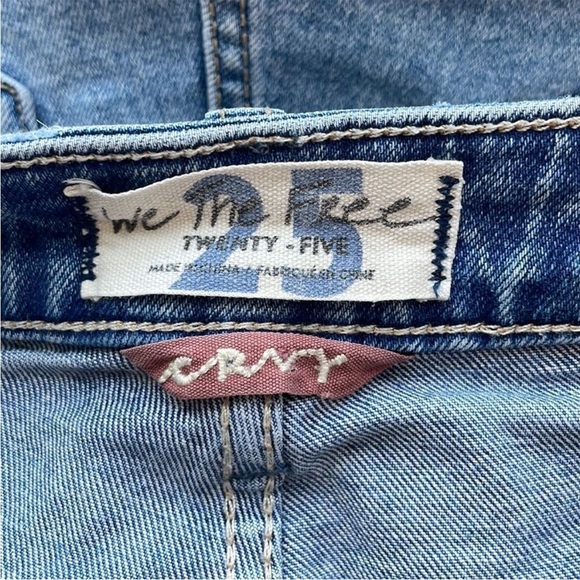 Free People We The Free Curvy Vintage Hi Rise Button fly Jean Shorts. Size 25. - Picture 10 of 13